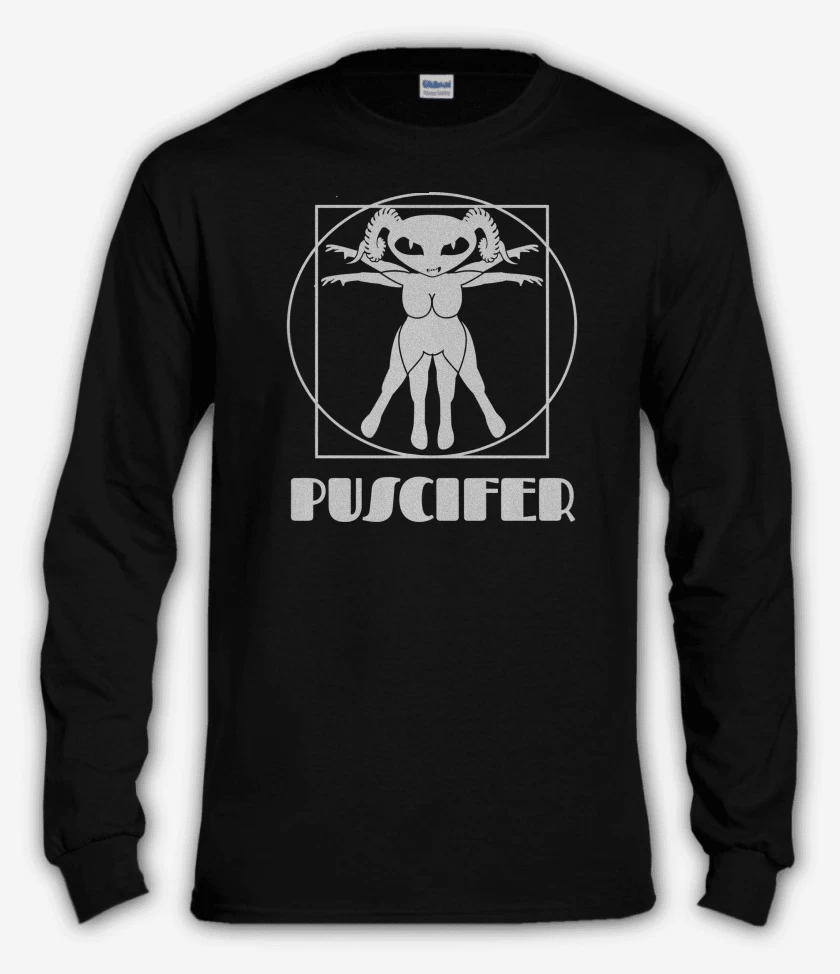 Polera manga larga Negro de Puscifer de Vitruvio