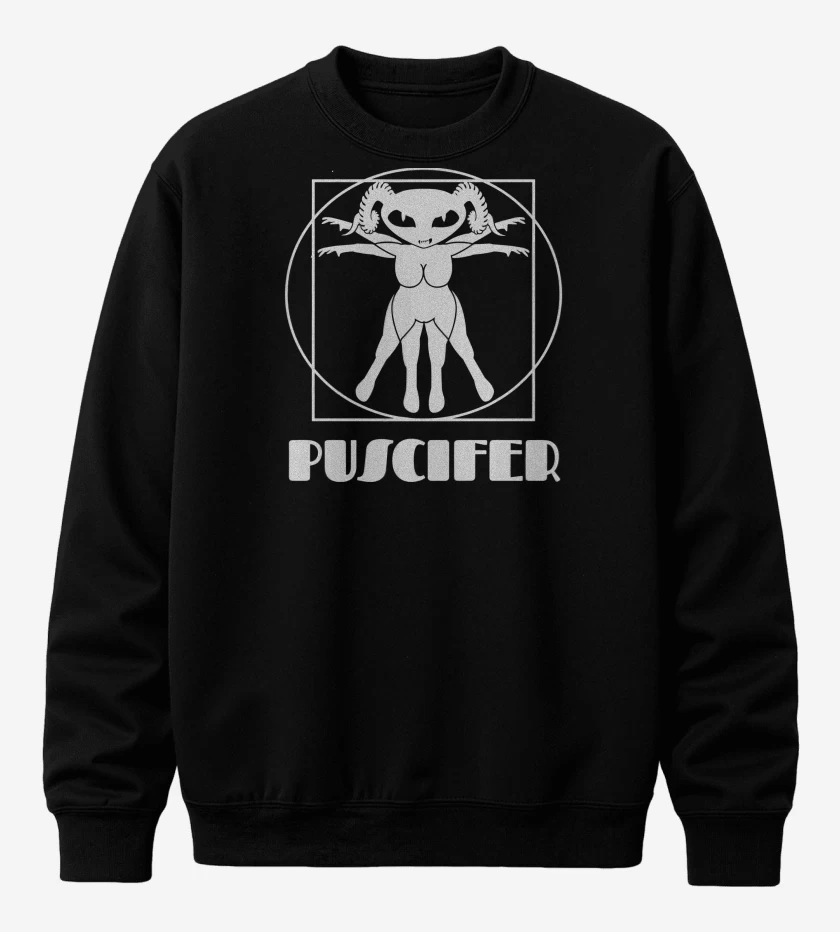 Poleron polo Negro de Puscifer de Vitruvio