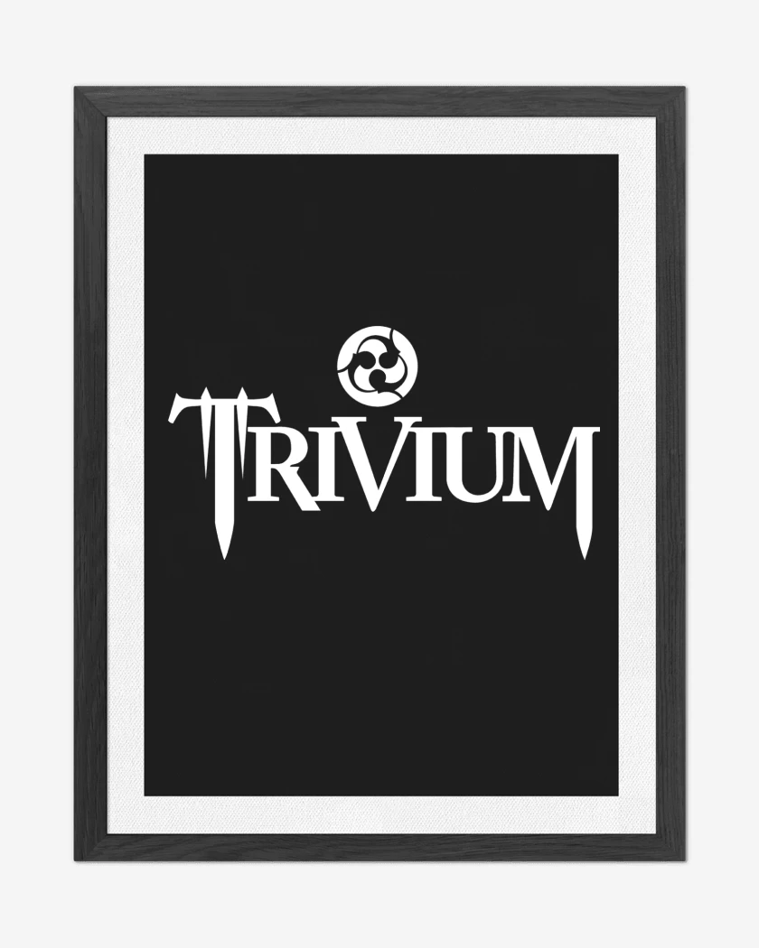 Cuadro decorativo Negro de Trivium Logo 