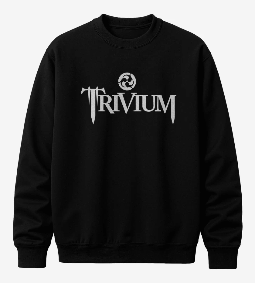 Poleron polo Negro de Trivium Logo 