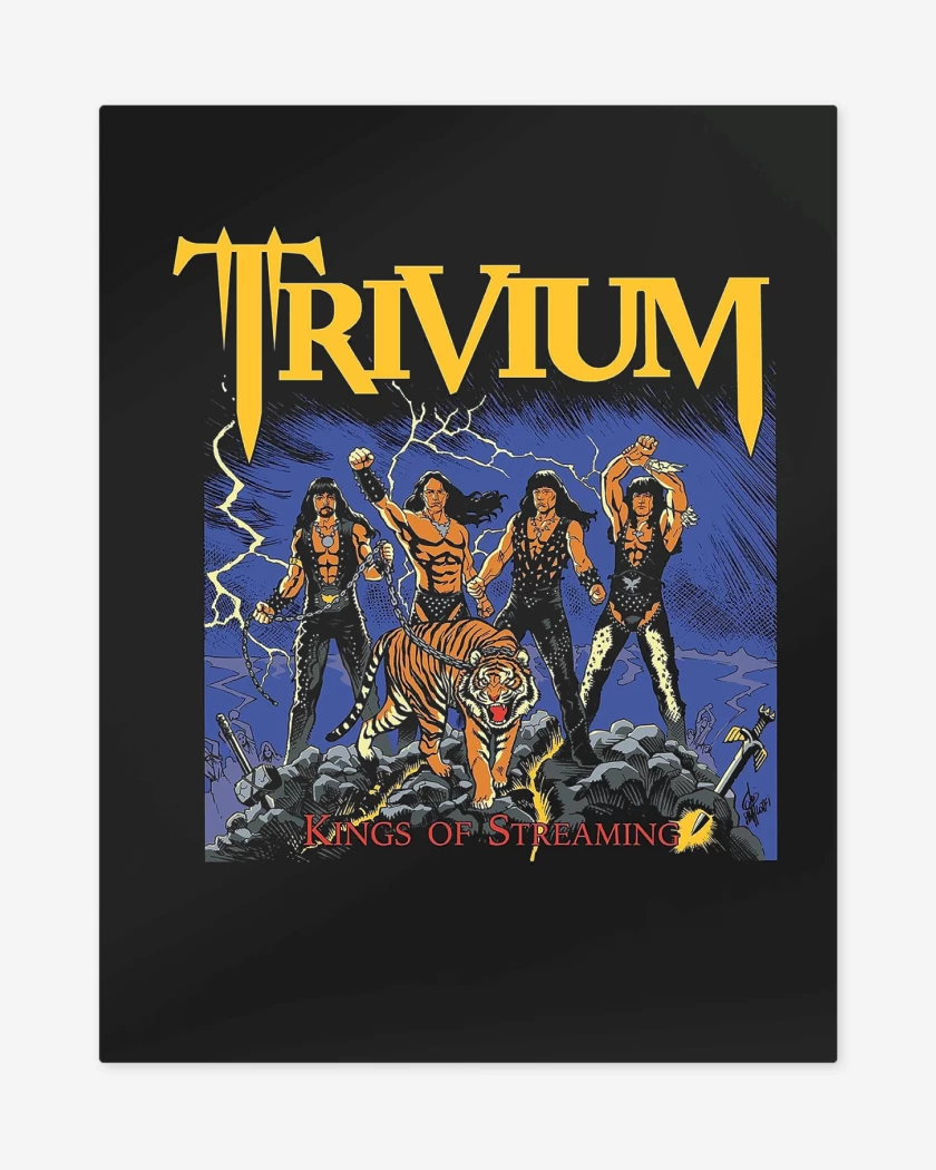 Print metalico Negro de Trivium Kings of Streaming