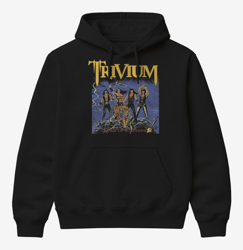 Poleron Canguro básico Negro de Trivium Kings of Streaming
