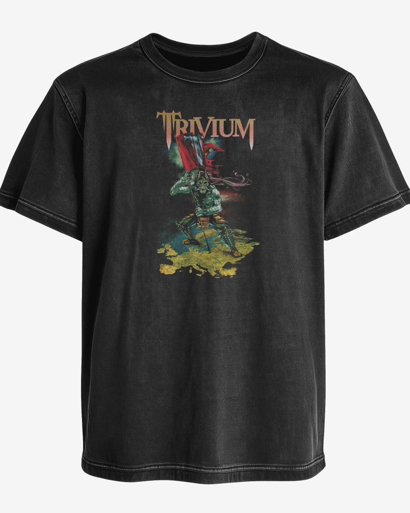 Polera desgastada Negro de Trivium Europe
