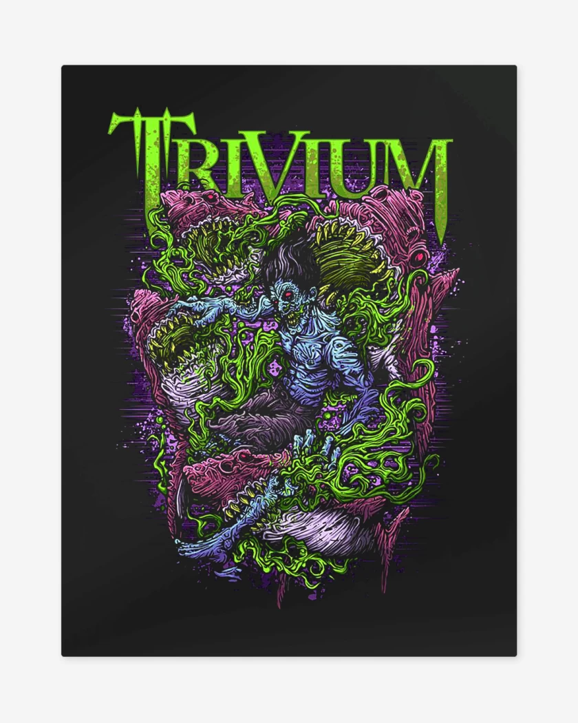 Print metalico Negro de Trivium Shark