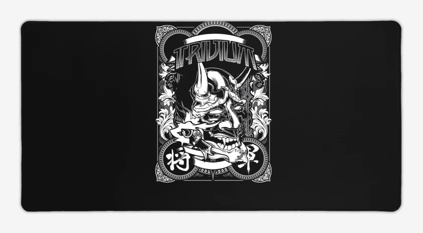 Mouse pad Gamer Negro de Trivium Oni Mask