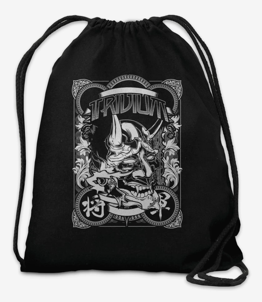 Mochila Negro de Trivium Oni Mask