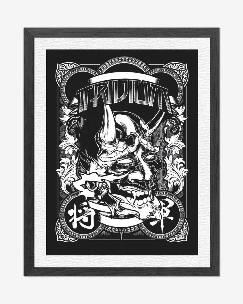 Cuadro decorativo Negro de Trivium Oni Mask