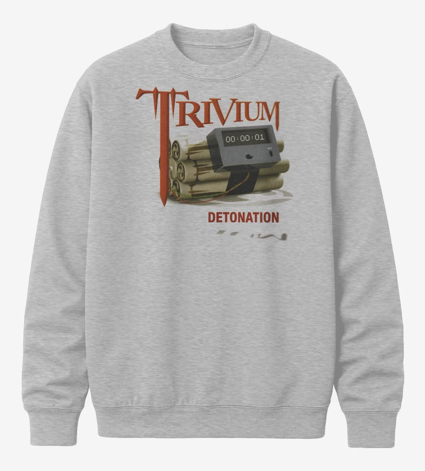 Poleron polo Gris Melange de Trivium Detonation