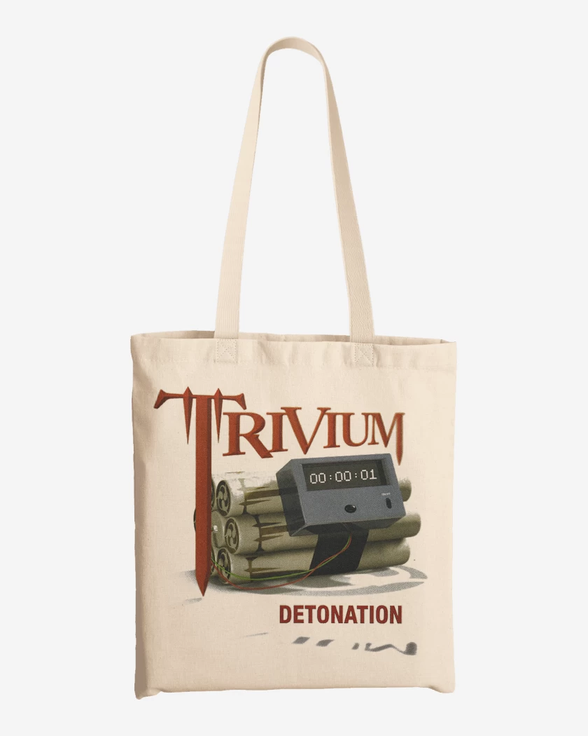 Totebag Blanco de Trivium Detonation