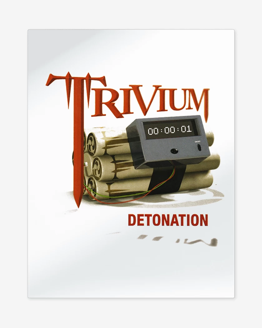 Print metalico Blanco de Trivium Detonation