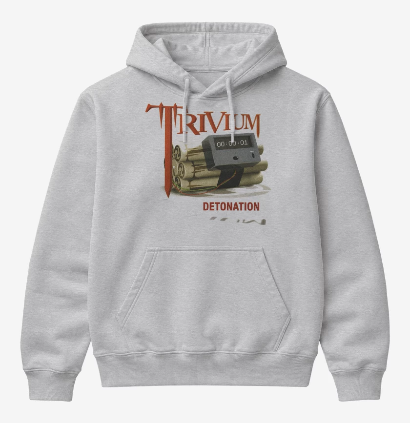 Poleron Canguro básico Gris Melange de Trivium Detonation