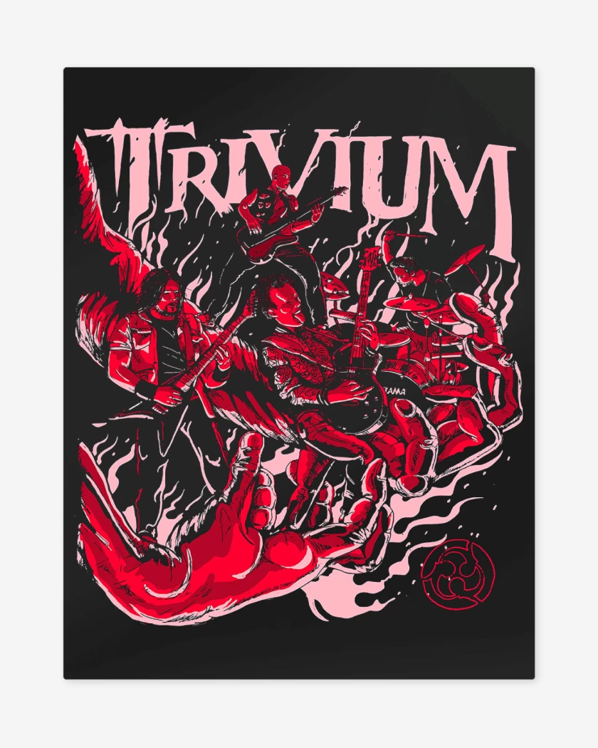 Print metalico Negro de Trivium Band