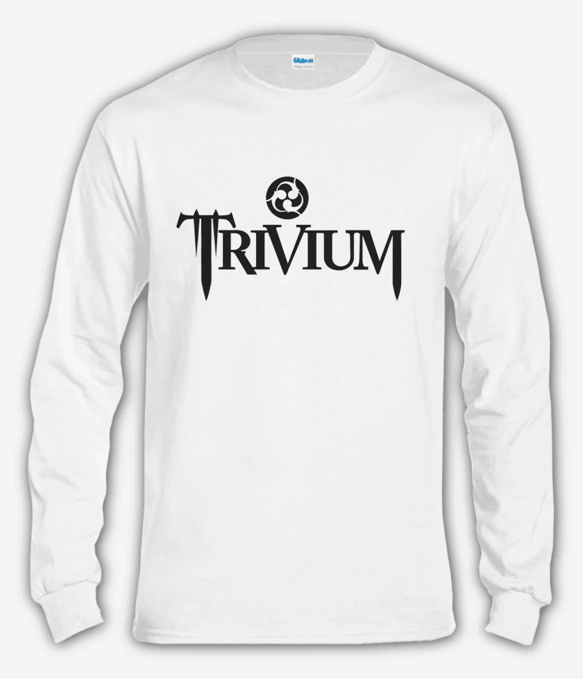Polera manga larga Blanco de Trivium Logo N