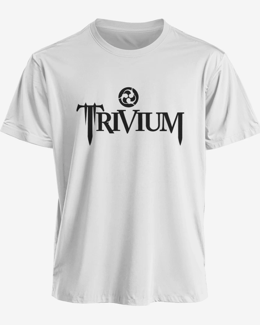 Polera Blanco de Trivium Logo N