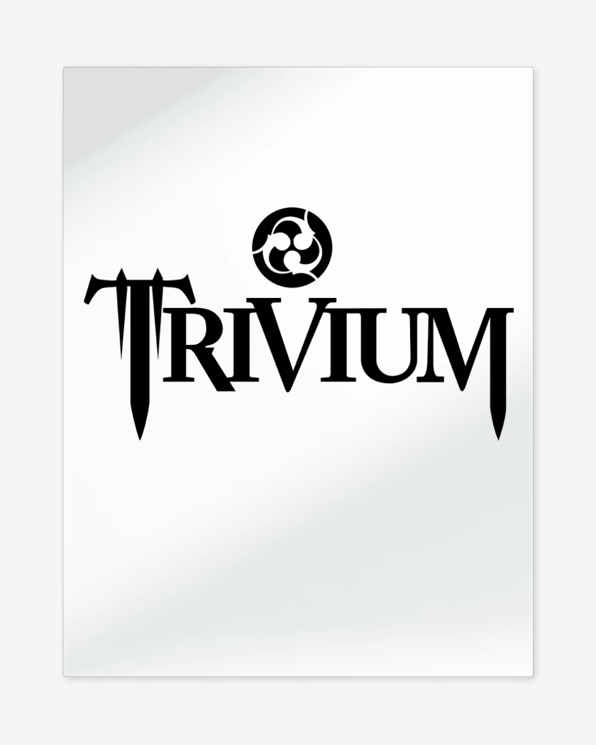 Print metalico Blanco de Trivium Logo N