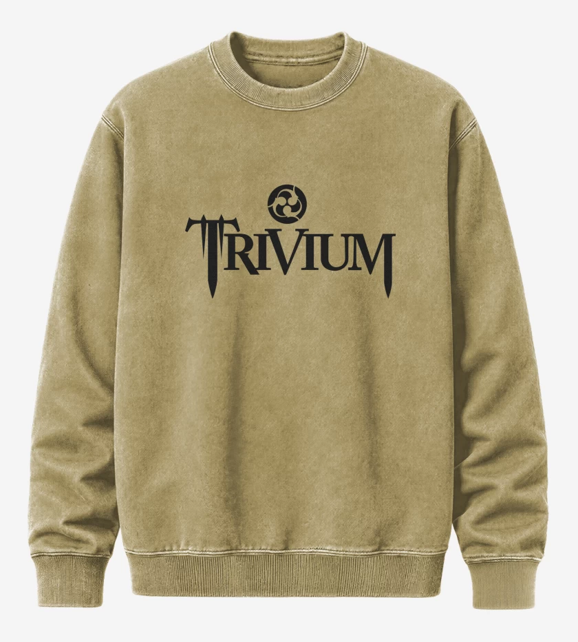 Poleron Polo Acid Wash Beige de Trivium Logo N