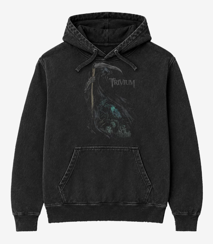 Poleron Canguro Acid Wash Negro de Trivium Death 