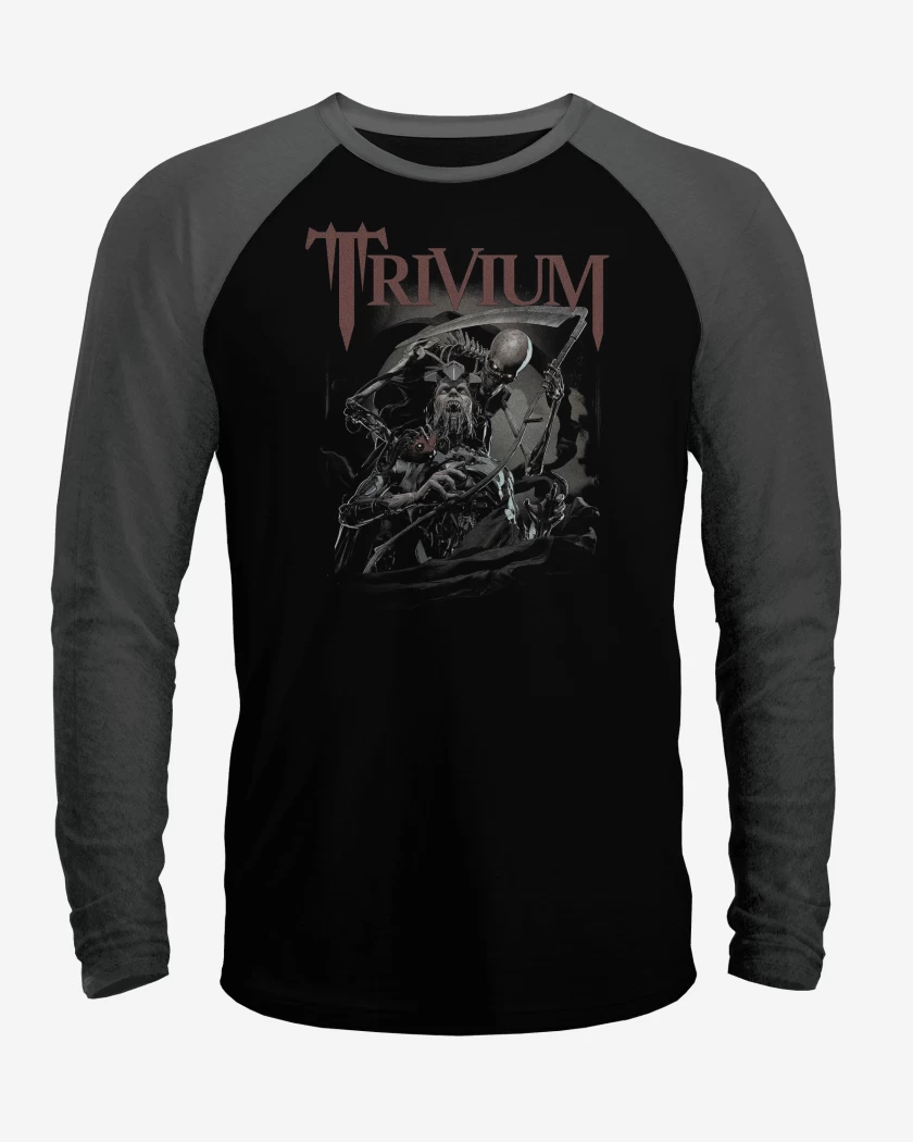 Polera Raglan Negro / Negro Heather de Trivium Dark Desire