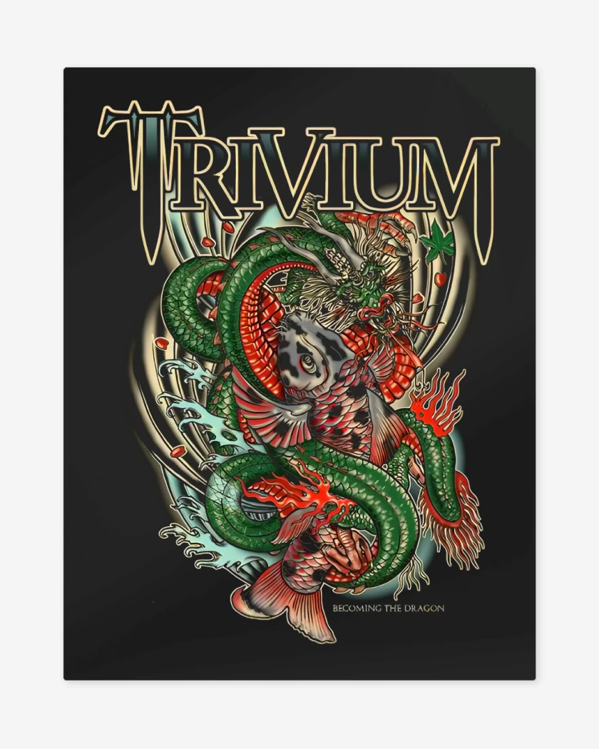 Print metalico Negro de Trivium Dragon