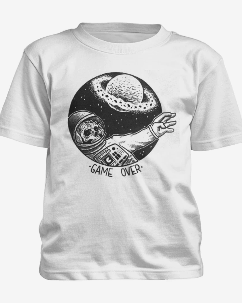 Polera de niño Blanco de Game over imp dir