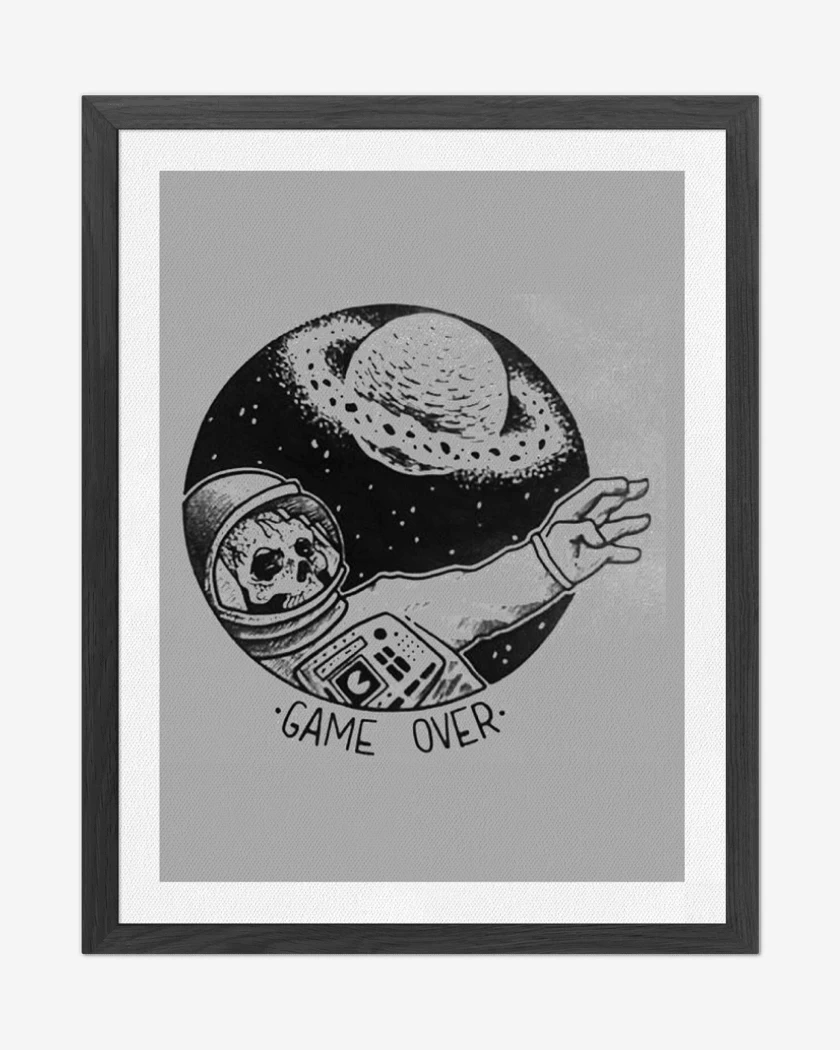 Cuadro decorativo Gris Melange de Game over imp dir