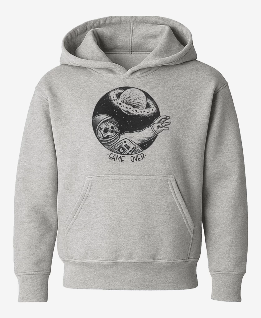 Poleron de niño Gris Melange de Game over imp dir