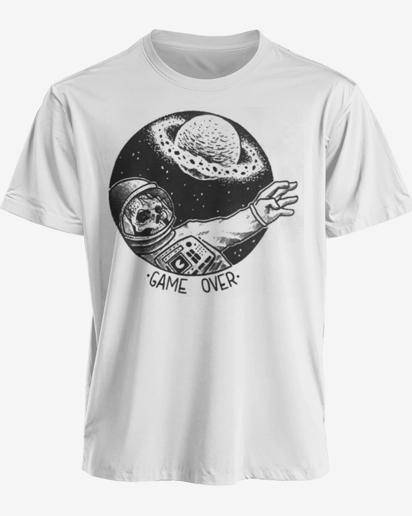 Polera premium Blanco de Game over imp dir