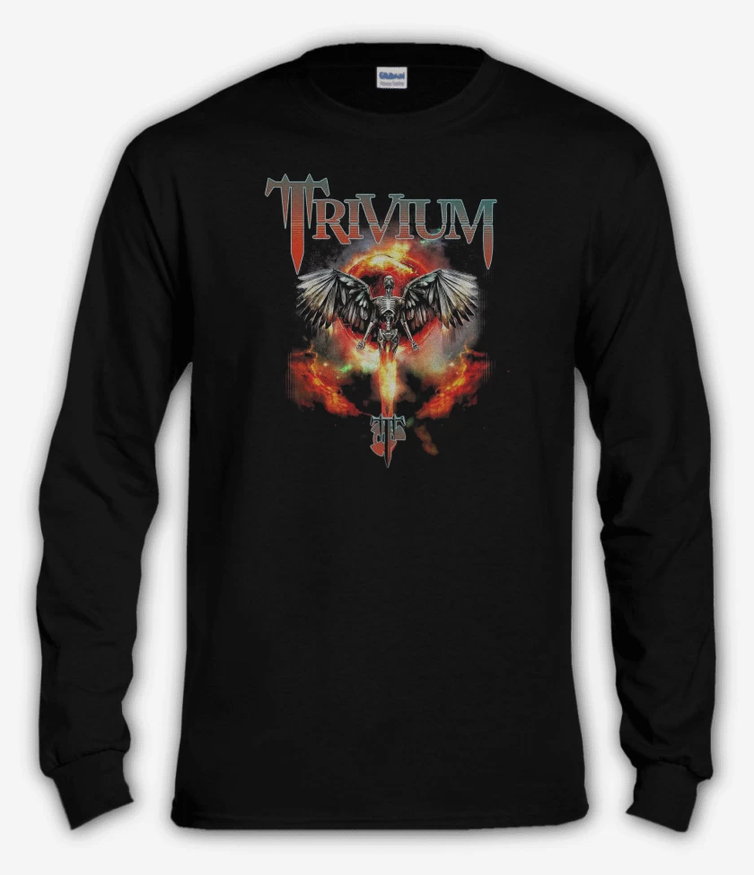 Polera manga larga Negro de Trivium Angel