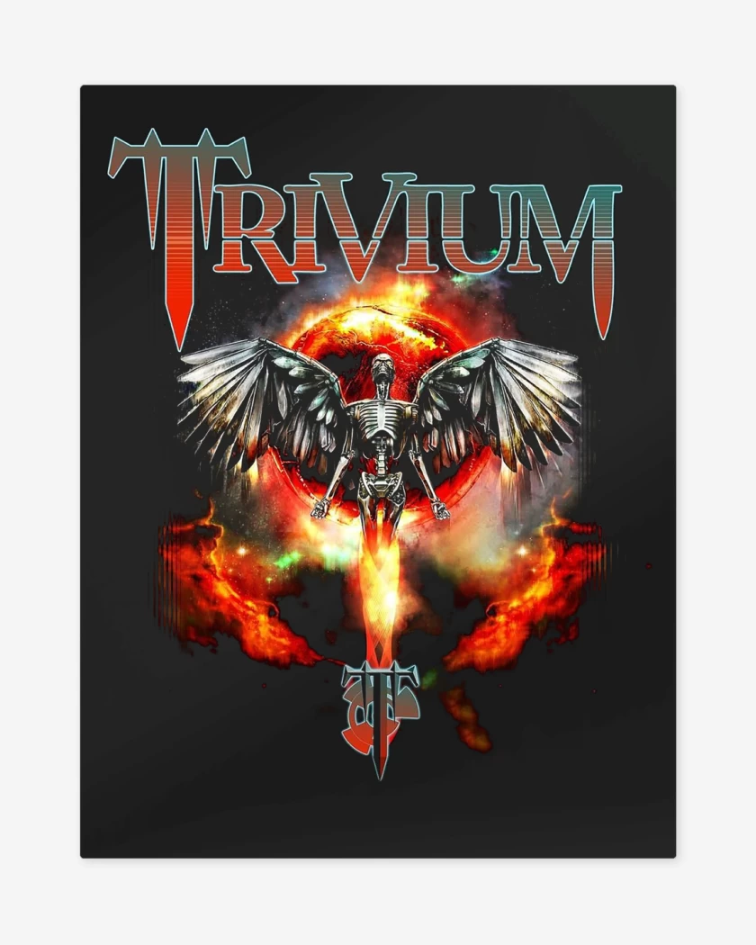 Print metalico Negro de Trivium Angel