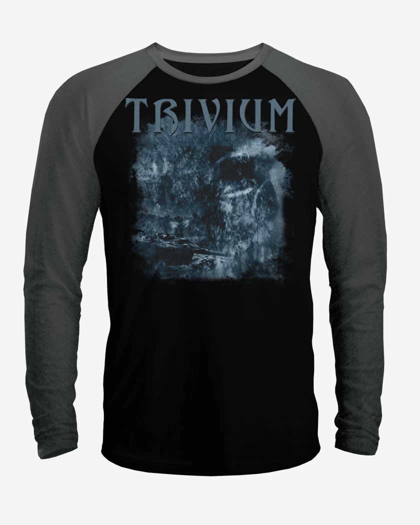 Polera Raglan Blanco / Negro de Trivium Demo