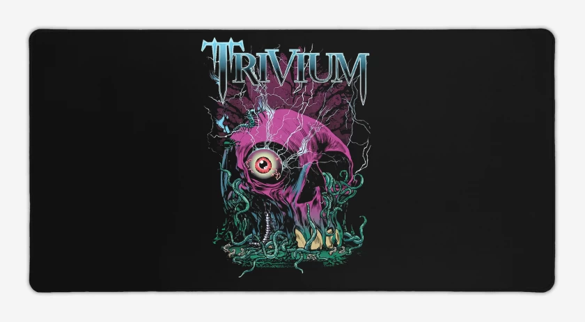 Mouse pad Gamer Negro de Trivium Skull