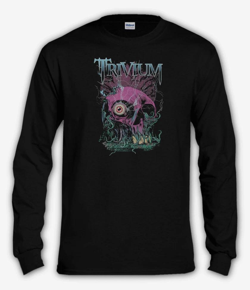 Polera manga larga Negro de Trivium Skull