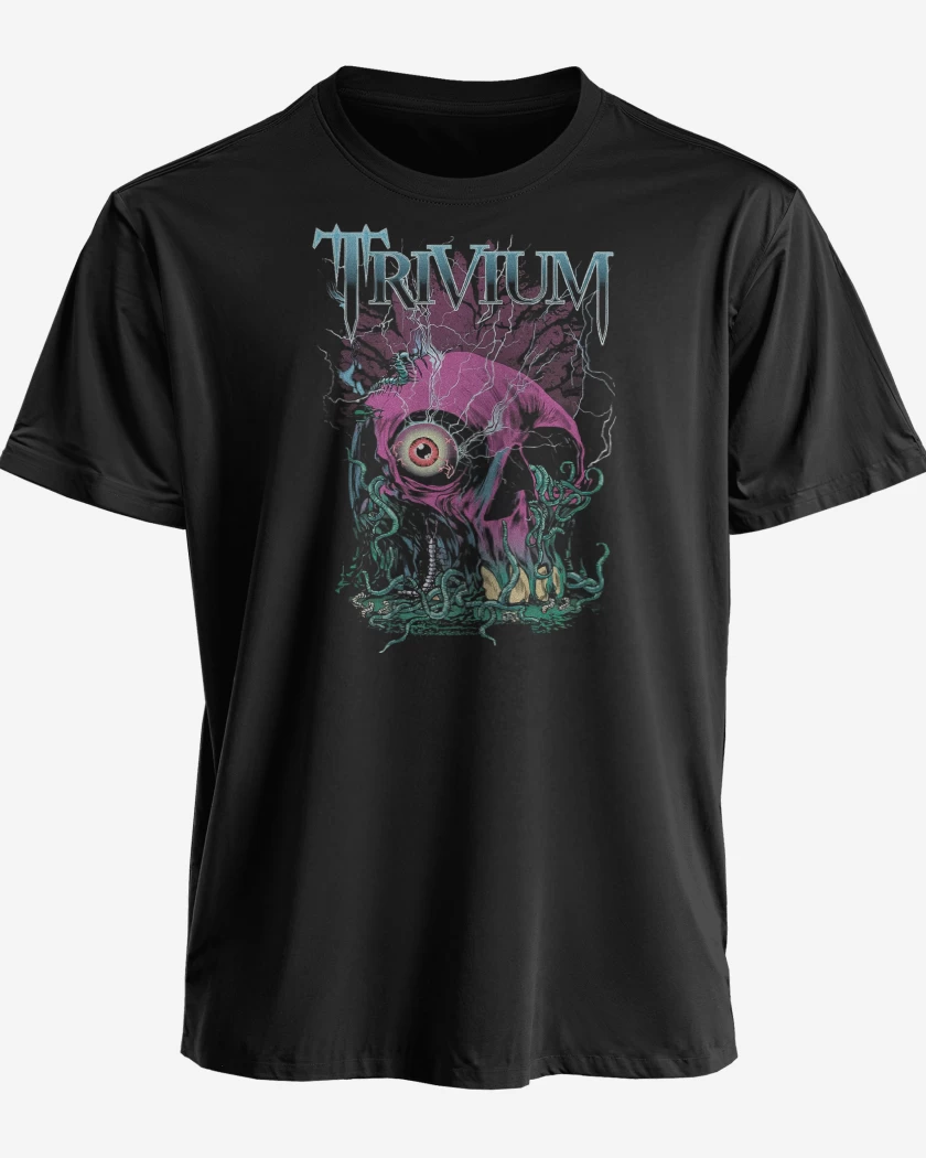 Polera Negro de Trivium Skull