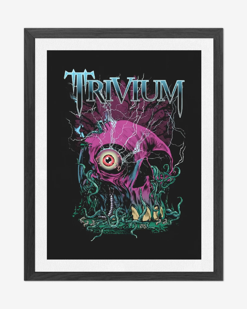 Cuadro decorativo Negro de Trivium Skull
