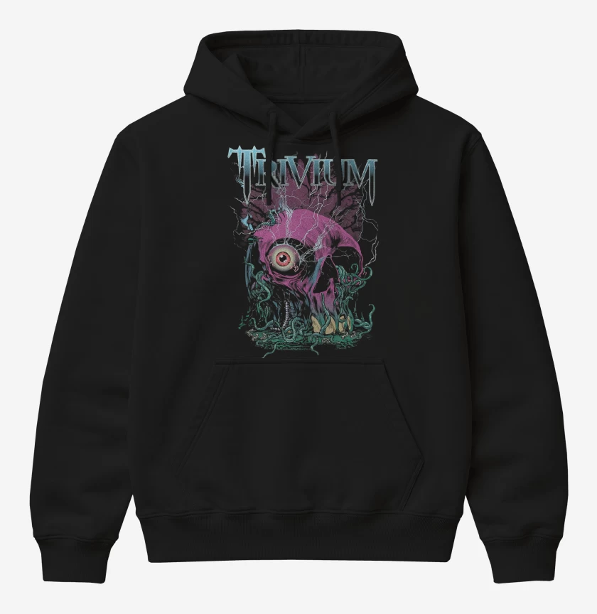 Poleron Canguro básico Negro de Trivium Skull