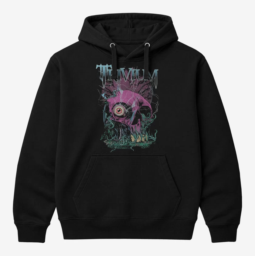 Polerón Canguro Negro de Trivium Skull