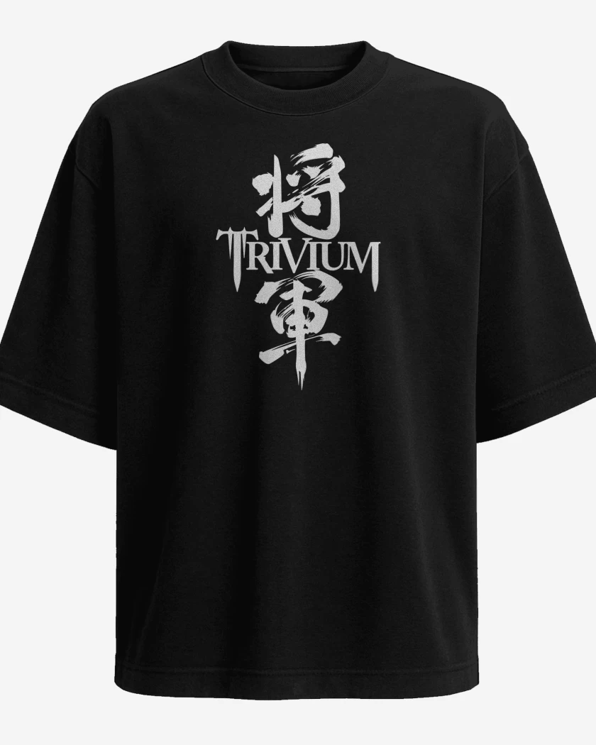 Polera Oversize Negro de Trivium Shogun Logo