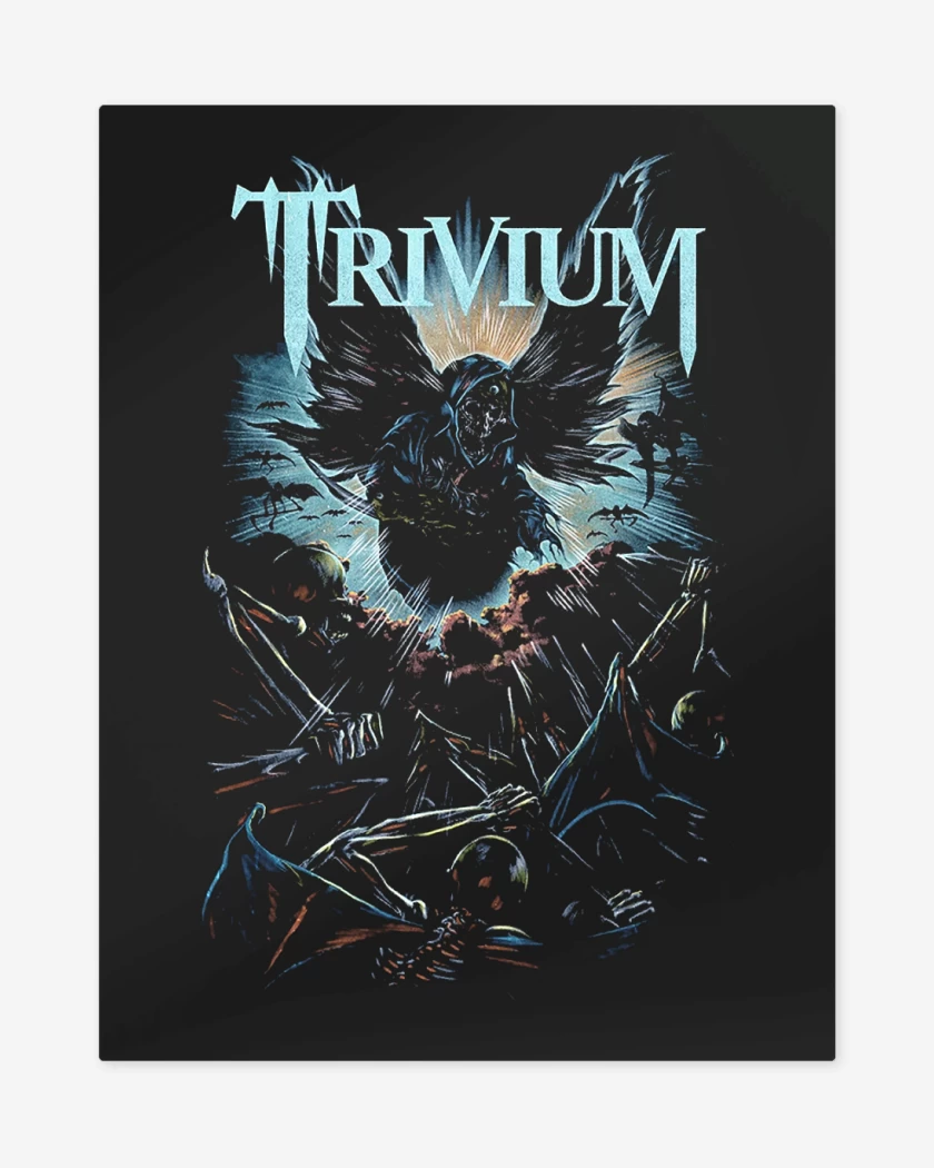 Print metalico Negro de Trivium Muerte