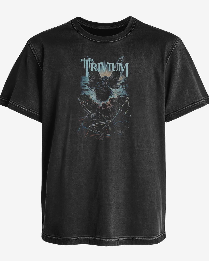 Polera desgastada Negro de Trivium Muerte