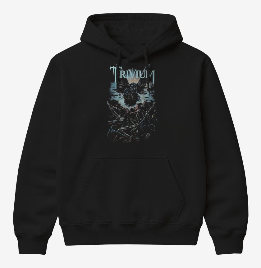 Poleron Canguro básico Negro de Trivium Muerte