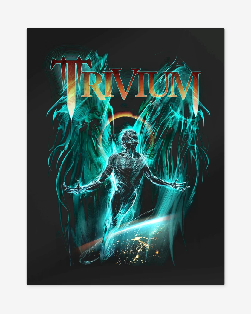 Print metalico Negro de Trivium Angel of Destruction