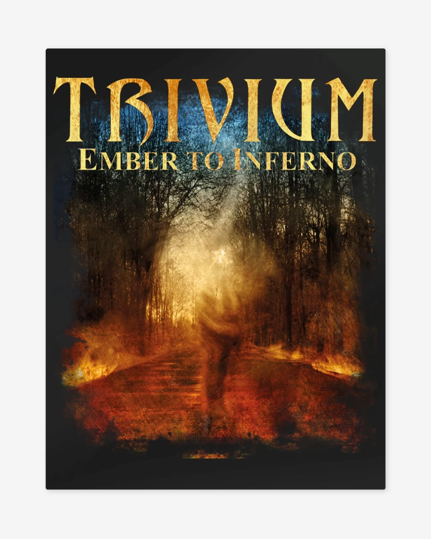 Print metalico Negro de Trivium Ember to Inferno