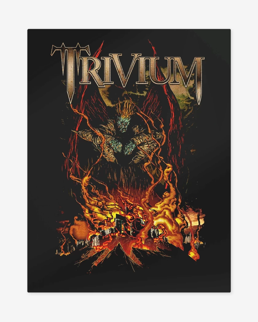 Print metalico Negro de Trivium Infierno