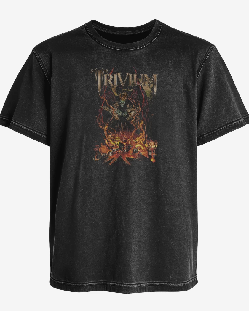 Polera desgastada Negro de Trivium Infierno