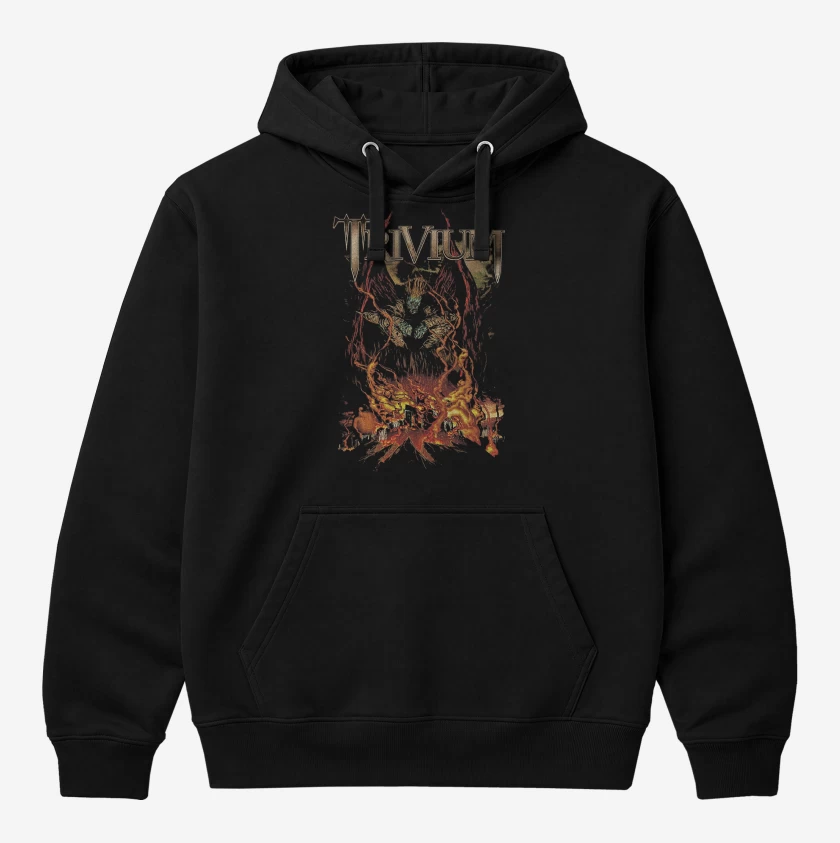 Polerón Canguro Negro de Trivium Infierno