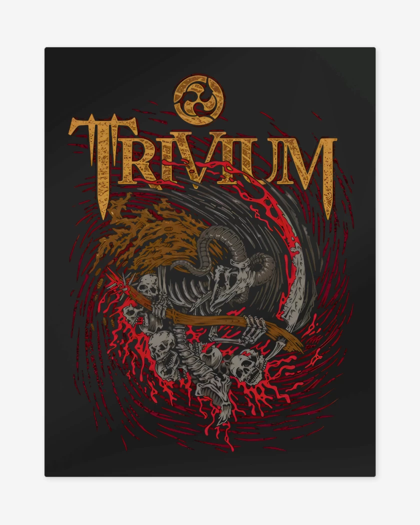 Print metalico Negro de Trivium Reaper