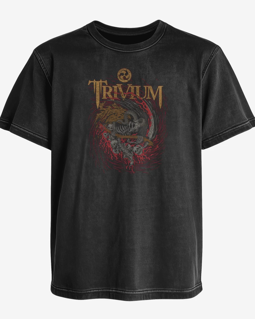 Polera desgastada Negro de Trivium Reaper