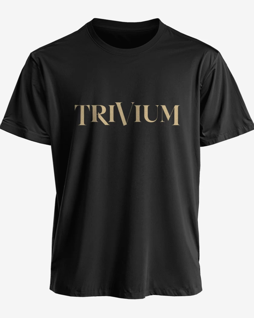 Polera Negro de Trivium New Logo