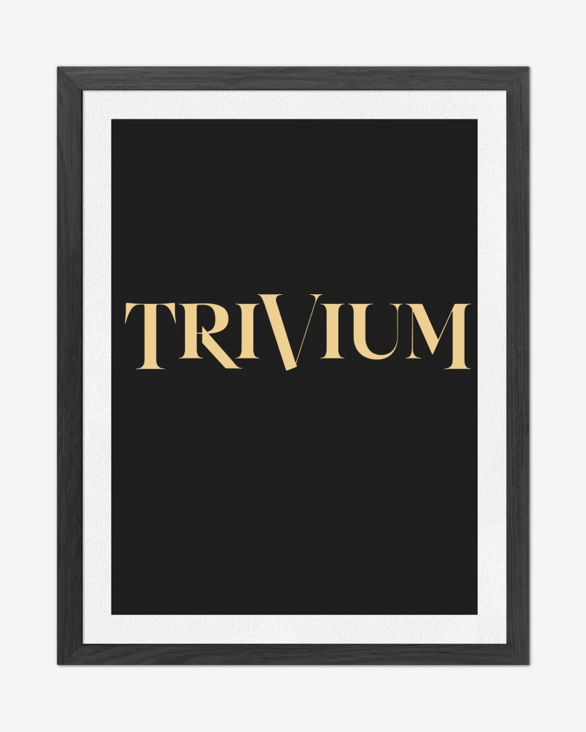 Cuadro decorativo Negro de Trivium New Logo