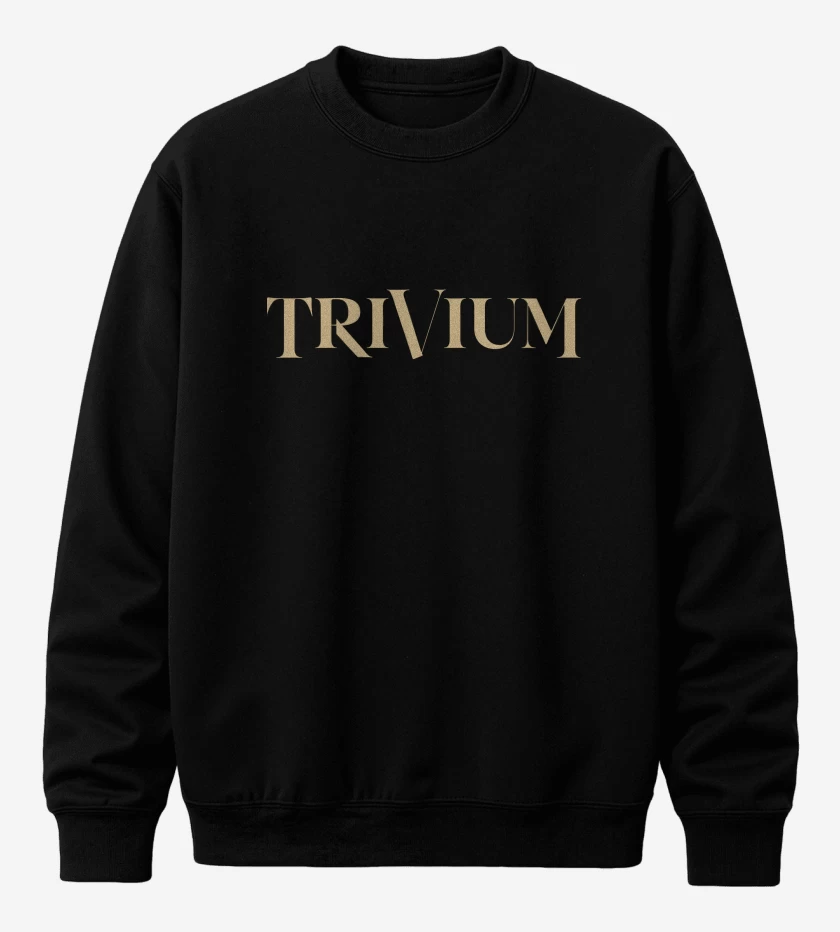 Poleron polo Negro de Trivium New Logo